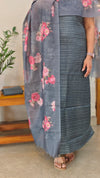 Black tussar silk suit