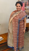 Brick red maheshwari suit