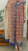 Brick red maheshwari suit