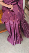 wine tussar silk saree - GPE37