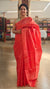 Dark peach tussar silk saree -GPE37