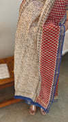 Brick red and beige maheshwari salwar suit