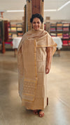 Beige chanderi salwar suit
