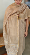 Beige chanderi salwar suit