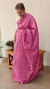 Pink embroidered tussar silk saree -TBR10