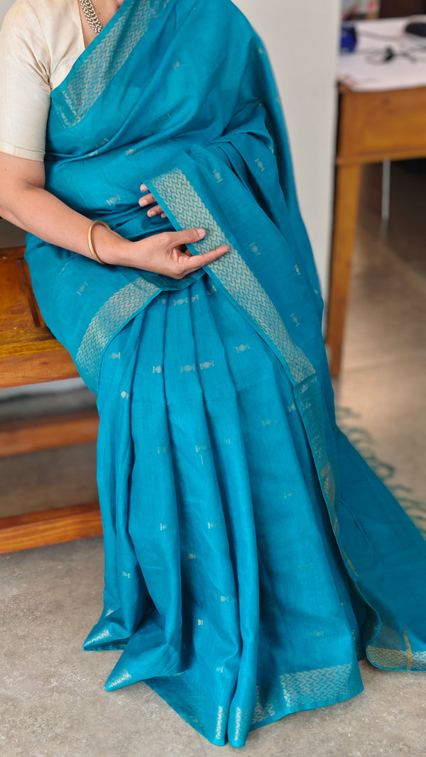 Turquoise Bhagalpurisaree
