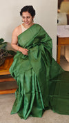 Green shade tussar silk saree -PT98