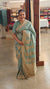 Teal green banarasi silk saree