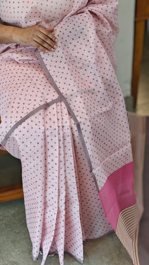 Light pink silky kota saree -MP99