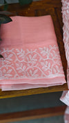 Blush pink organza saree - 5912