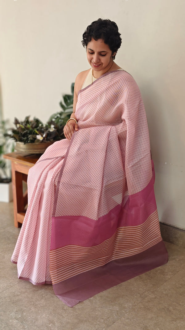 Light pink silky kota saree- MP99