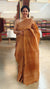 Saddle brown tussar silk saree