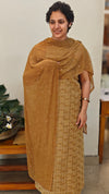 Golden brown net kota suit