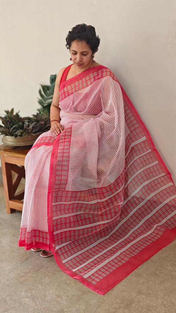 Light pink and pink net kotasaree