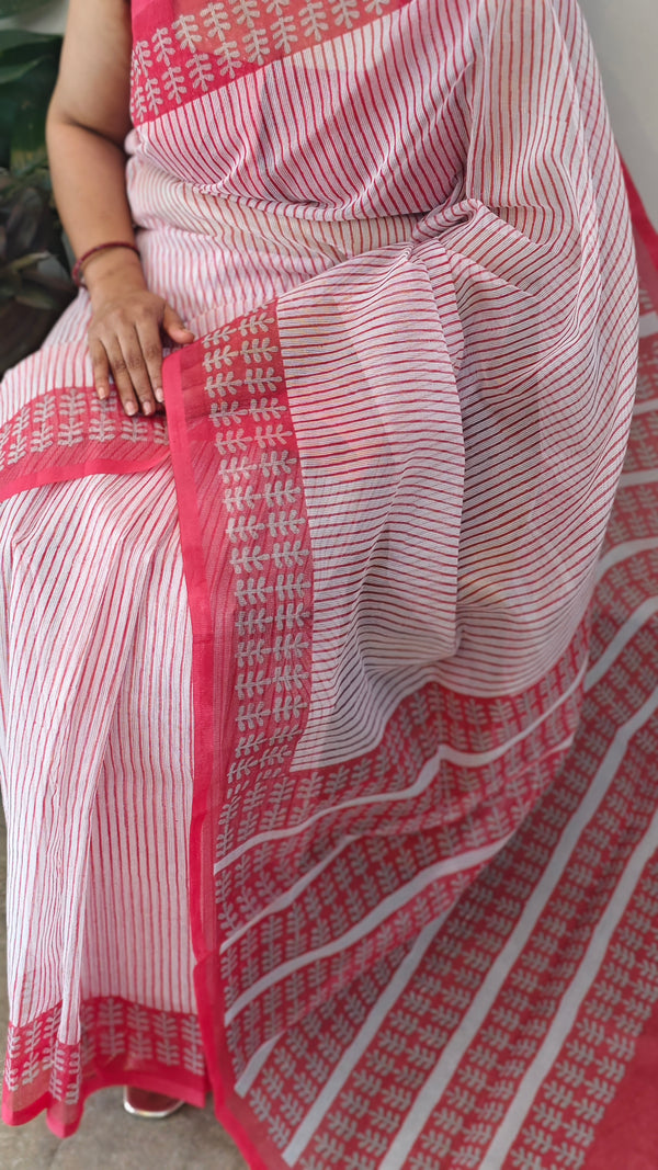 Light pink and pink net kotasaree