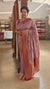Lavender and pink georgette banarasi silk saree