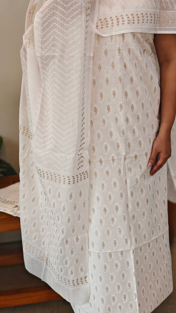 White cotton salwar suit