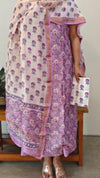 Lilac maheshwari salwar suit