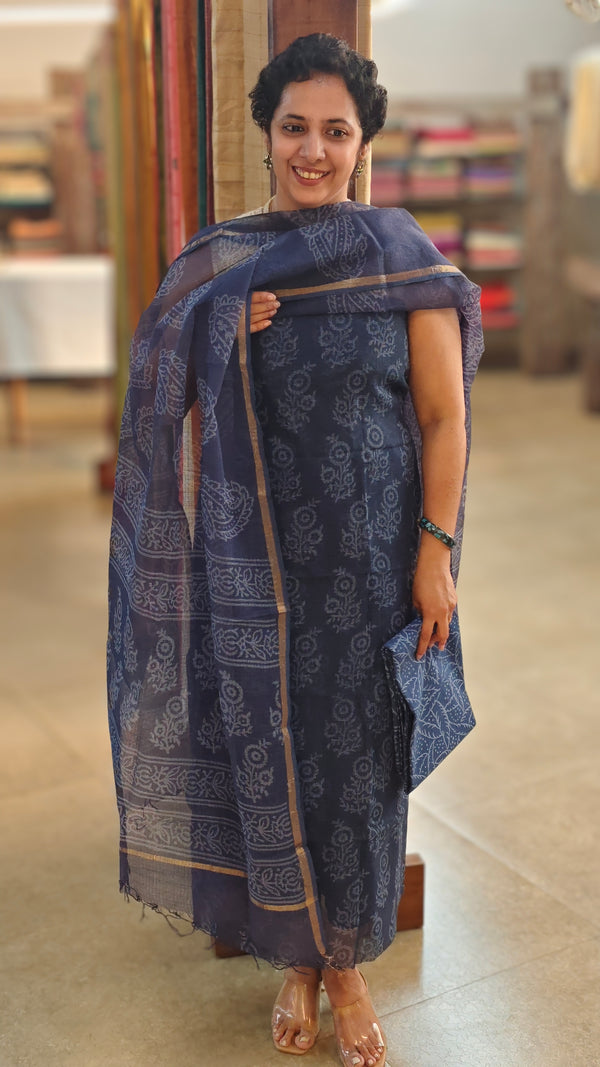 Indigo kota doria salwar suit