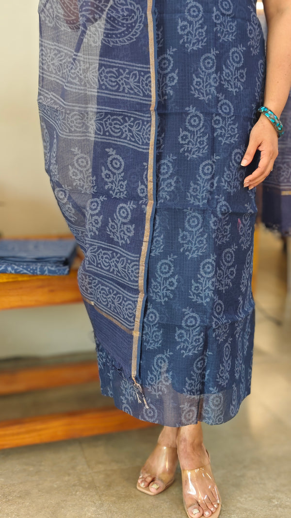 Indigo kota doria salwar suit