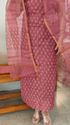 Rouge pink kota doria salwarsuit