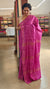 Bright pink jute silk saree