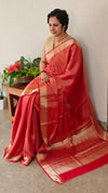 Red banarasi georgette saree