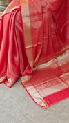 Red banarasi georgette saree