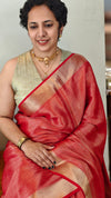 Red banarasi georgette saree