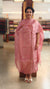 Dusty pink embroidered checked tussar suit - 81NZ