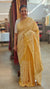 Yellow embroidered tussar silk saree - KJ87