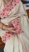 Light beige super net kota saree