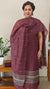 deep brown semi tussar silk suit