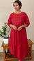 Red cotton kurti set