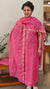 Pink embroidered net kota suit