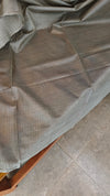 Smoky sage green tussar silk saree