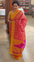 Pink and mustard kora silk saree