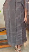 Dark Grey Semi tussar silk suit