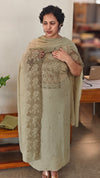 Sage green cutwork embroidered suit - C632