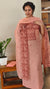 Peach cutwork embroiderd suit - C632