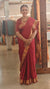 Dark red banarasi modal silk saree
