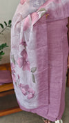 RH64 - Lilac applique embroidered linen cotton suit