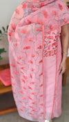 Pink embroideredorganza salwar suit