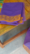 Violet net kota saree