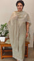Sage green mul chanderi suit - 8191