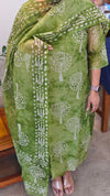Pear green net kota kurti set - KN05