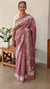 Mauve semi tussar silk saree