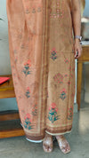 Copper brown semi silk suit