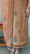 Copper brown semi silk suit