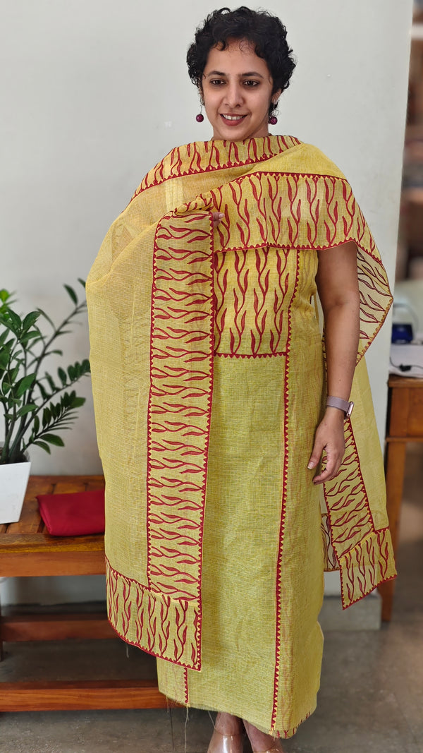 Yellow super net kota salwar suit